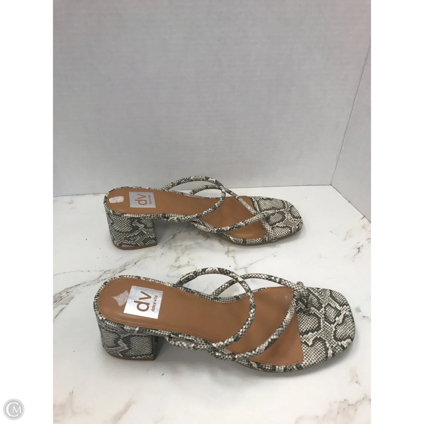 Sandals Heels Block By Dolce Vita In Animal Print, Size: 9.5