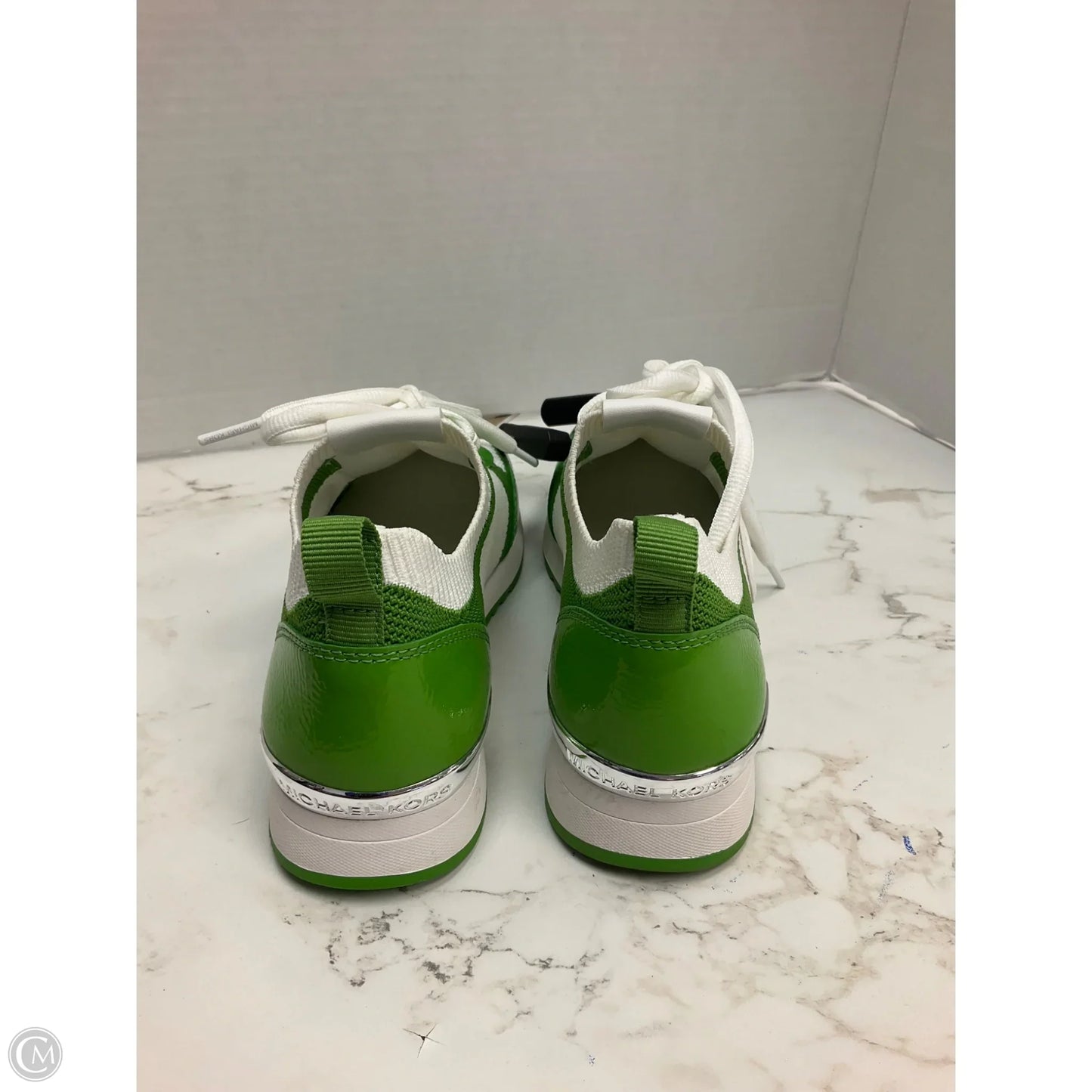 Shoes Designer By Michael Kors In Green & White, Size: 6