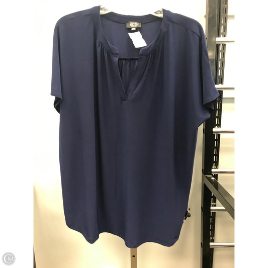 Top Short Sleeve By Jones New York In Blue, Size: Xxl