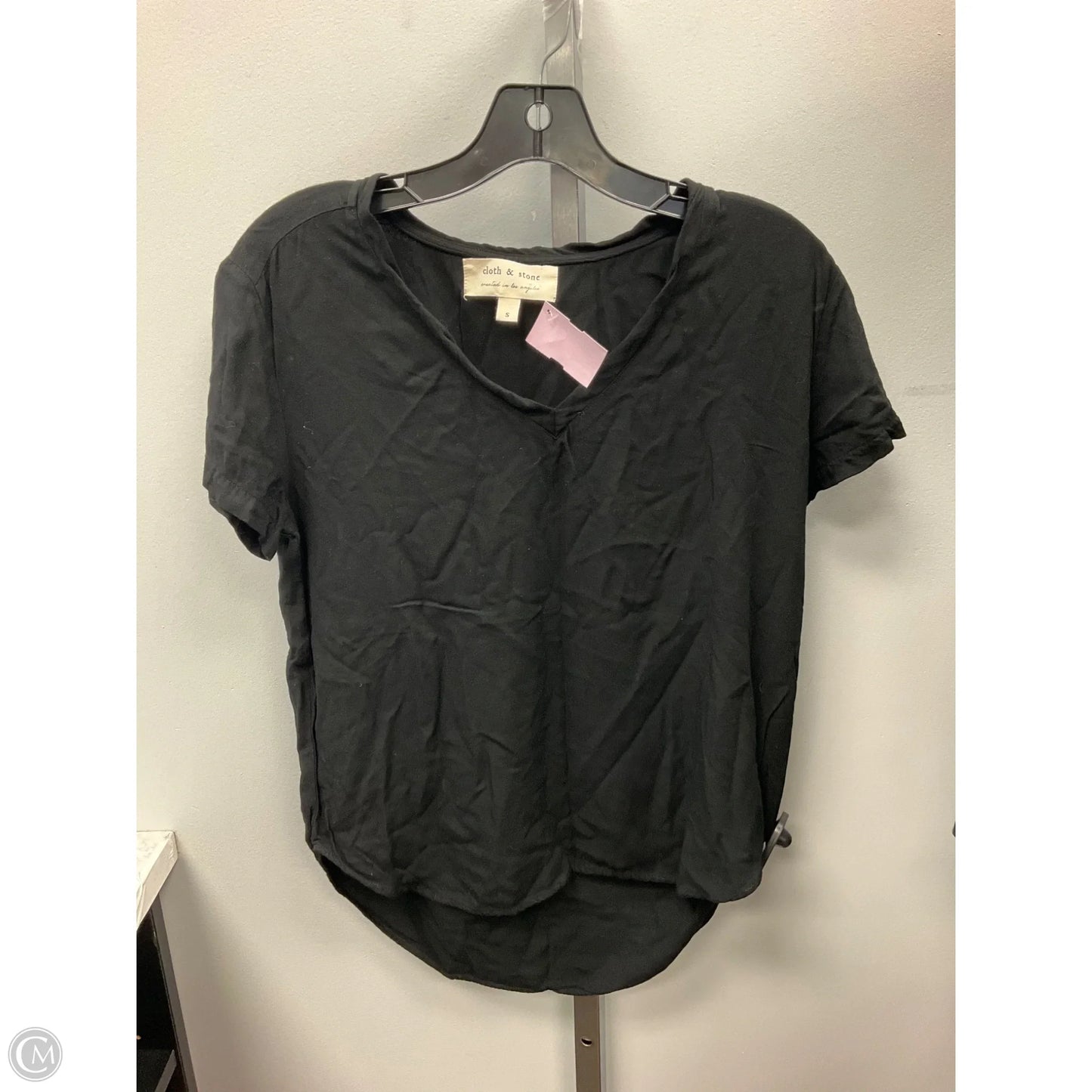 Top Short Sleeve Basic By Cloth & Stone In Black, Size: S