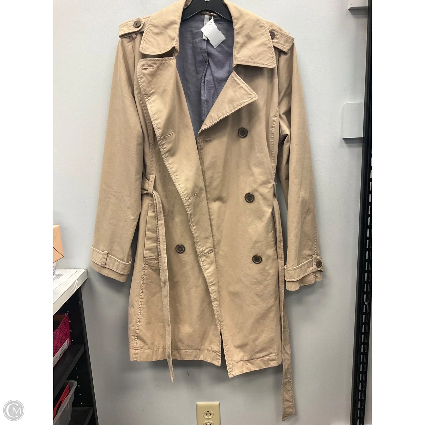 Coat Trench Coat By Old Navy In Tan, Size: L