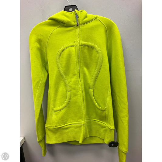 Athletic Sweatshirt Hoodie By Lululemon In Yellow, Size: 6