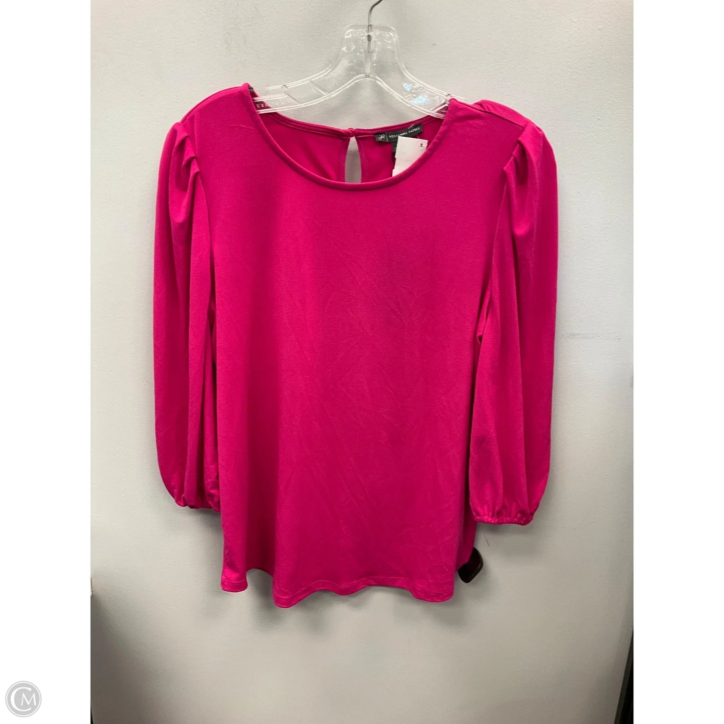 Top 3/4 Sleeve By Adrianna Papell In Pink, Size: M