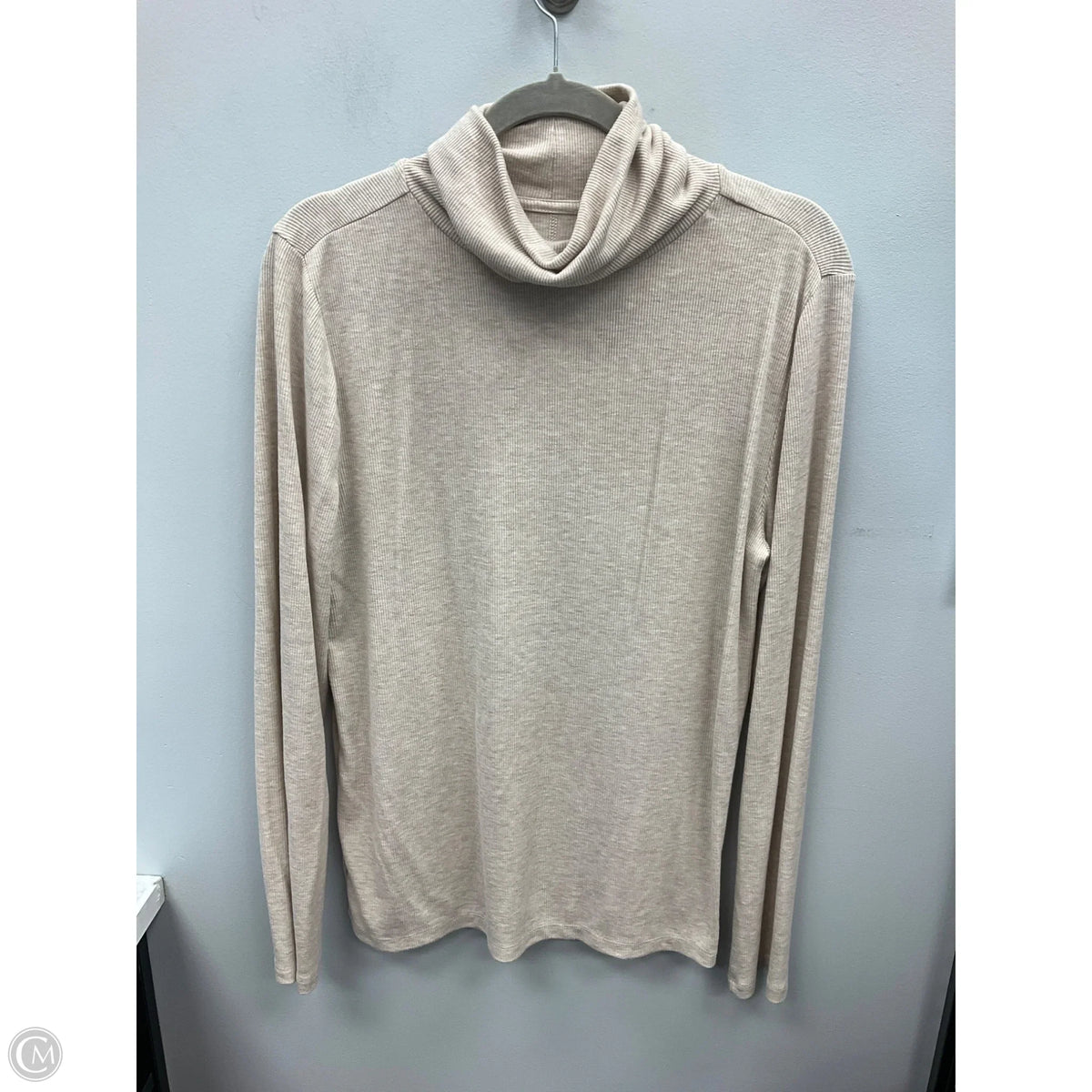 Top Long Sleeve Basic By Loft In Tan, Size: Xl