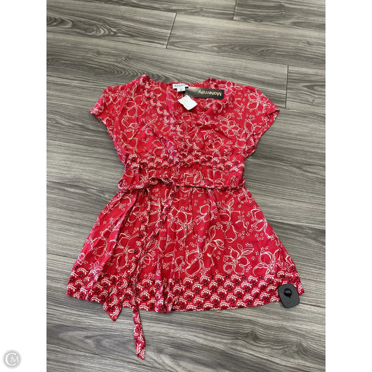 Maternity Top Short Sleeve By Motherhood, Size: L