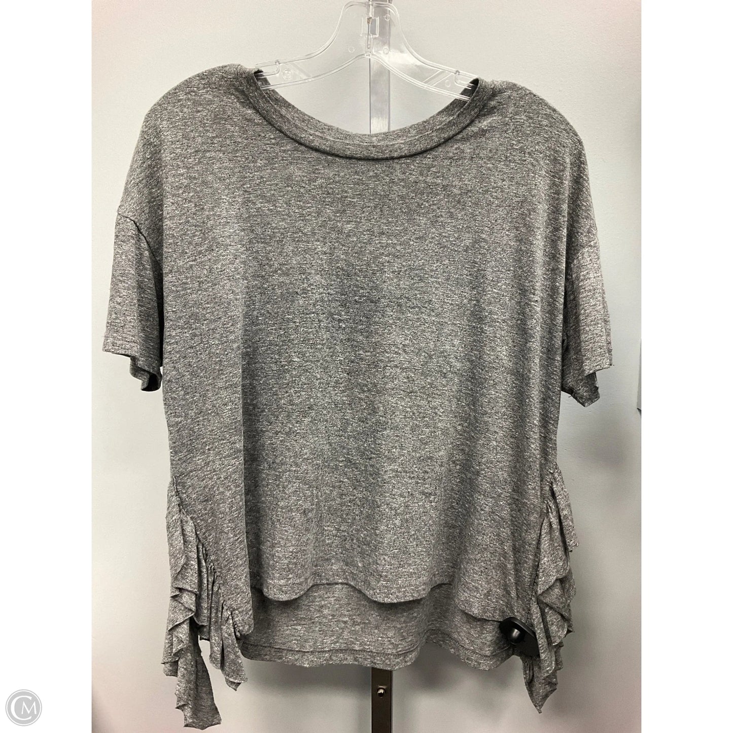 Top Short Sleeve By Current Elliott In Grey, Size: Xs