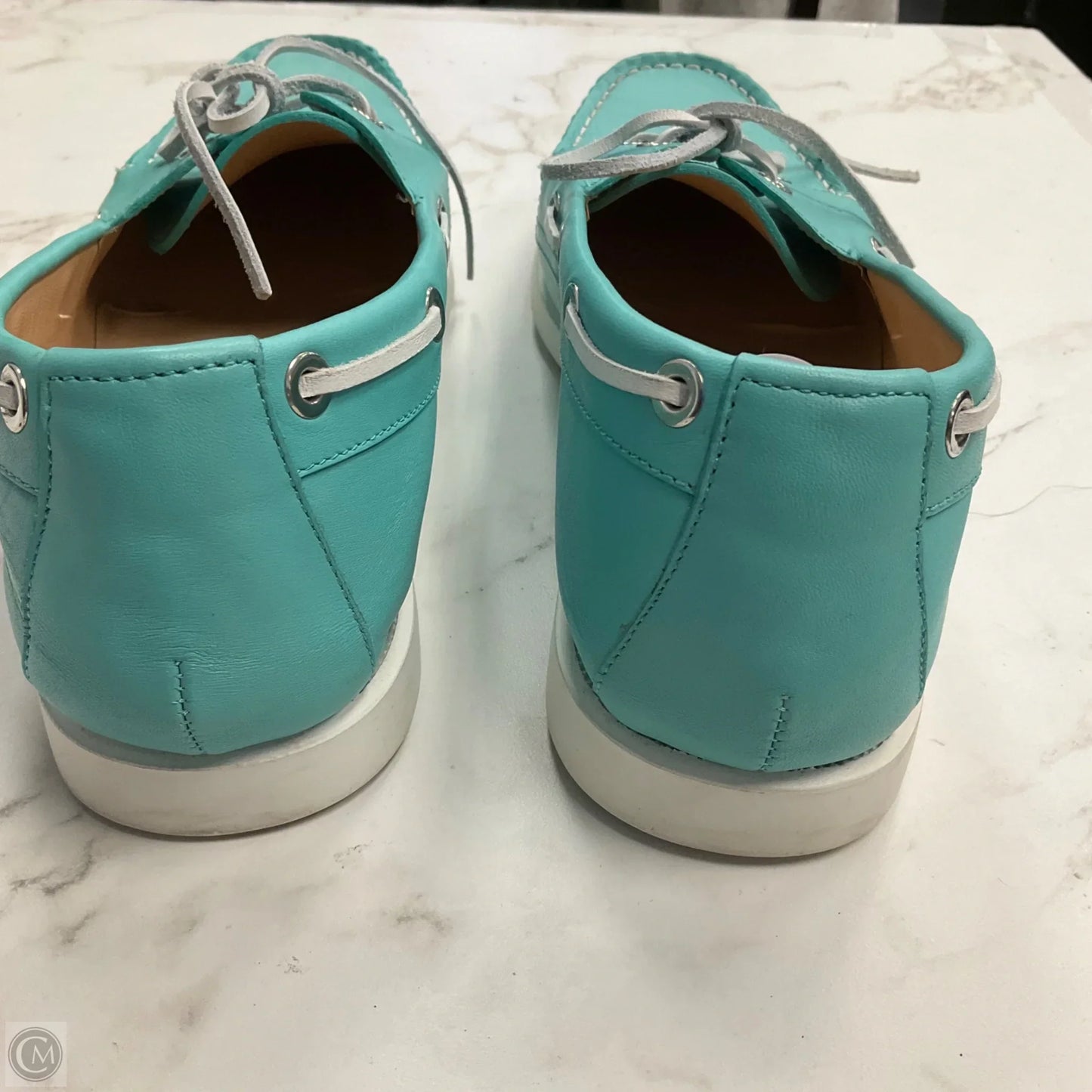 Shoes Designer By Longchamp In Aqua, Size: 9
