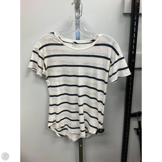 Top Short Sleeve By Madewell In Striped Pattern, Size: Xxs
