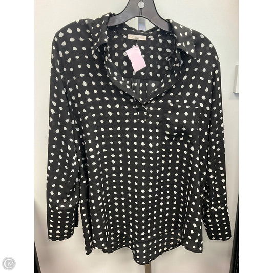 Top Long Sleeve By Pleione In Polkadot Pattern, Size: S