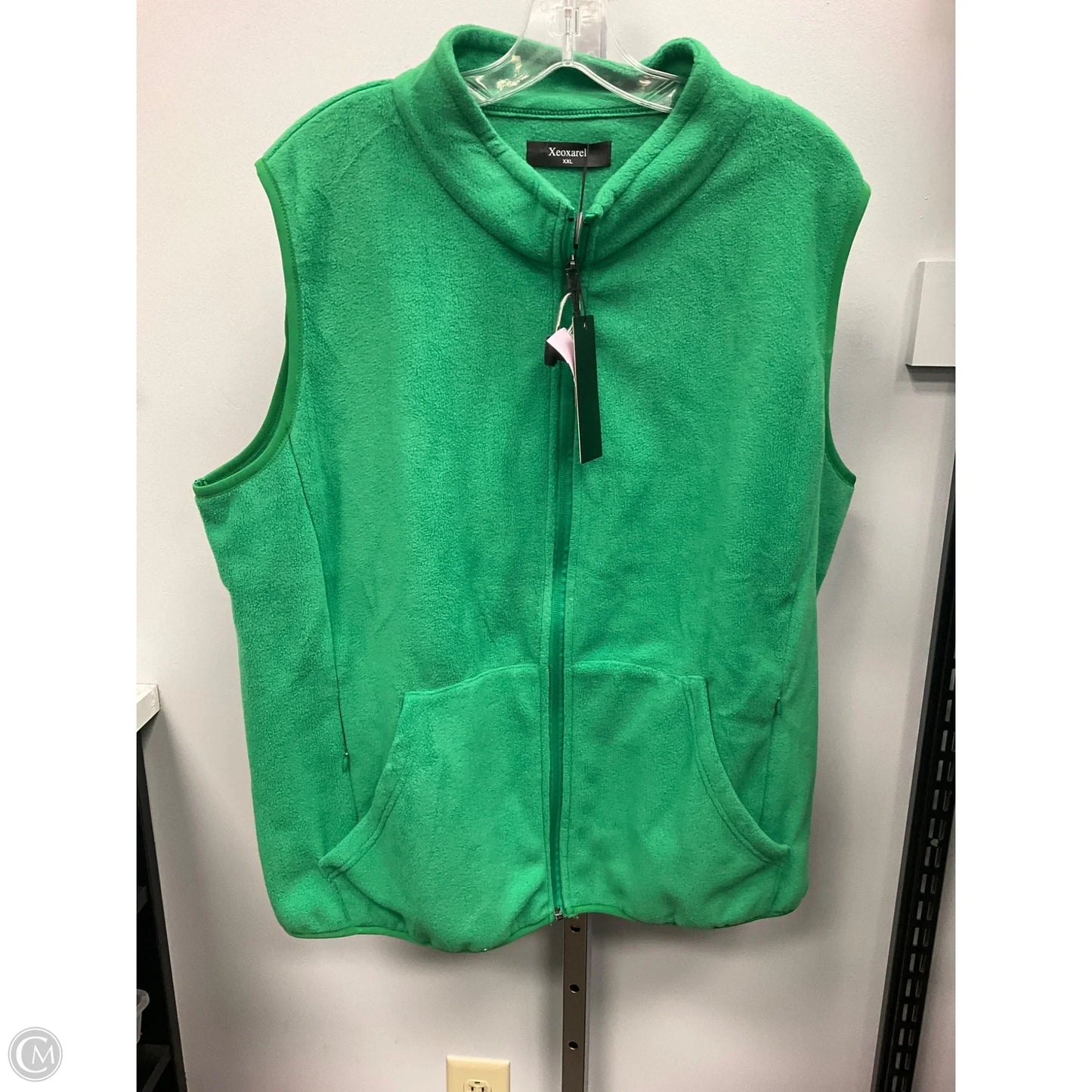 Vest Fleece By Clothes Mentor In Green, Size: Xxl