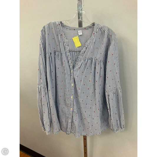 Top Long Sleeve By Old Navy In Striped Pattern, Size: Xxl