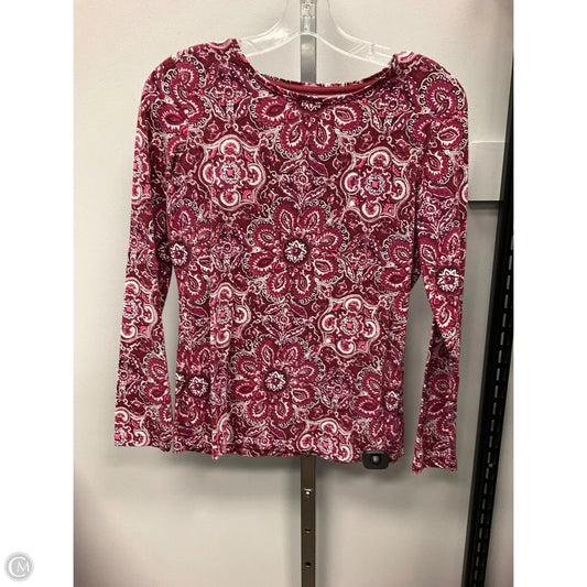 Top Long Sleeve By Talbots In Maroon, Size: Sp