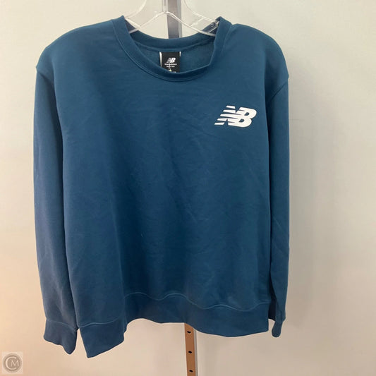 Sweatshirt Crewneck By New Balance In Teal, Size: L