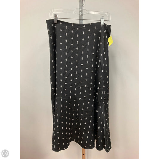 Skirt Midi By Loft In Black & White, Size: 10