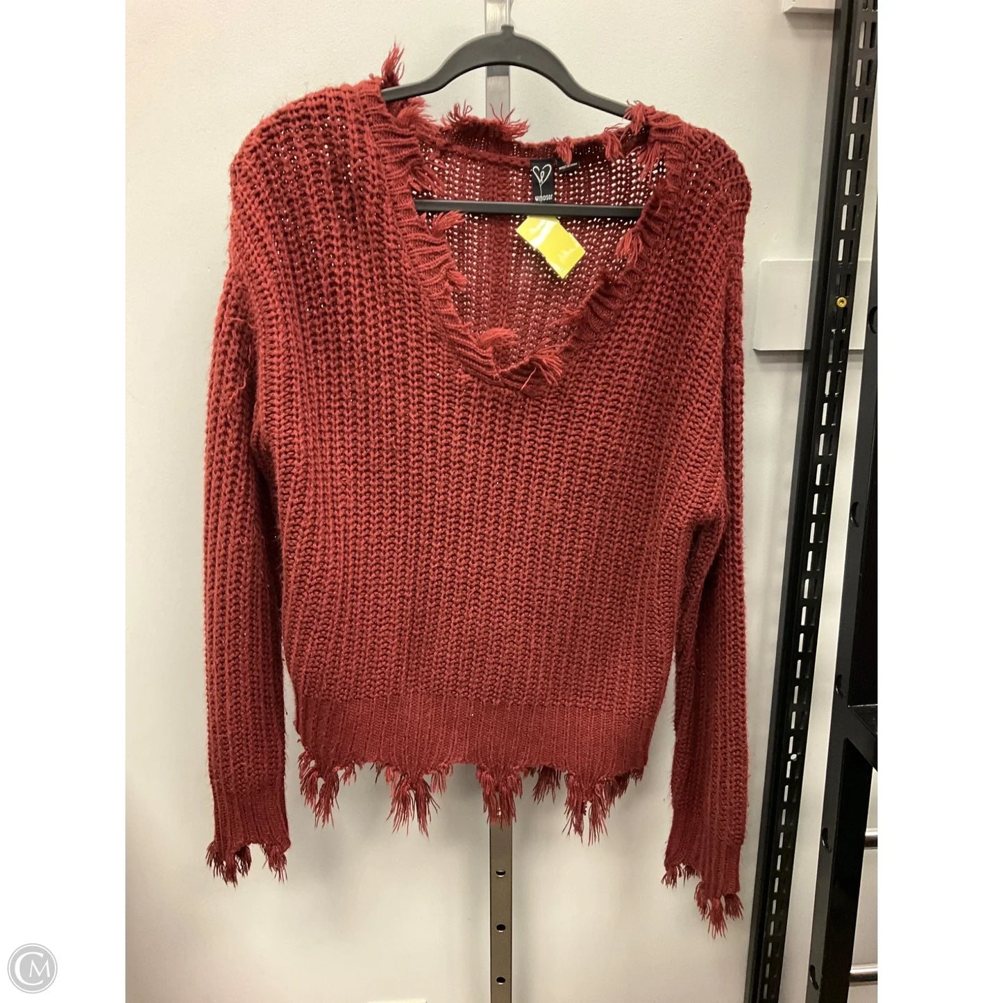 Sweater By Windsor In Maroon, Size: S