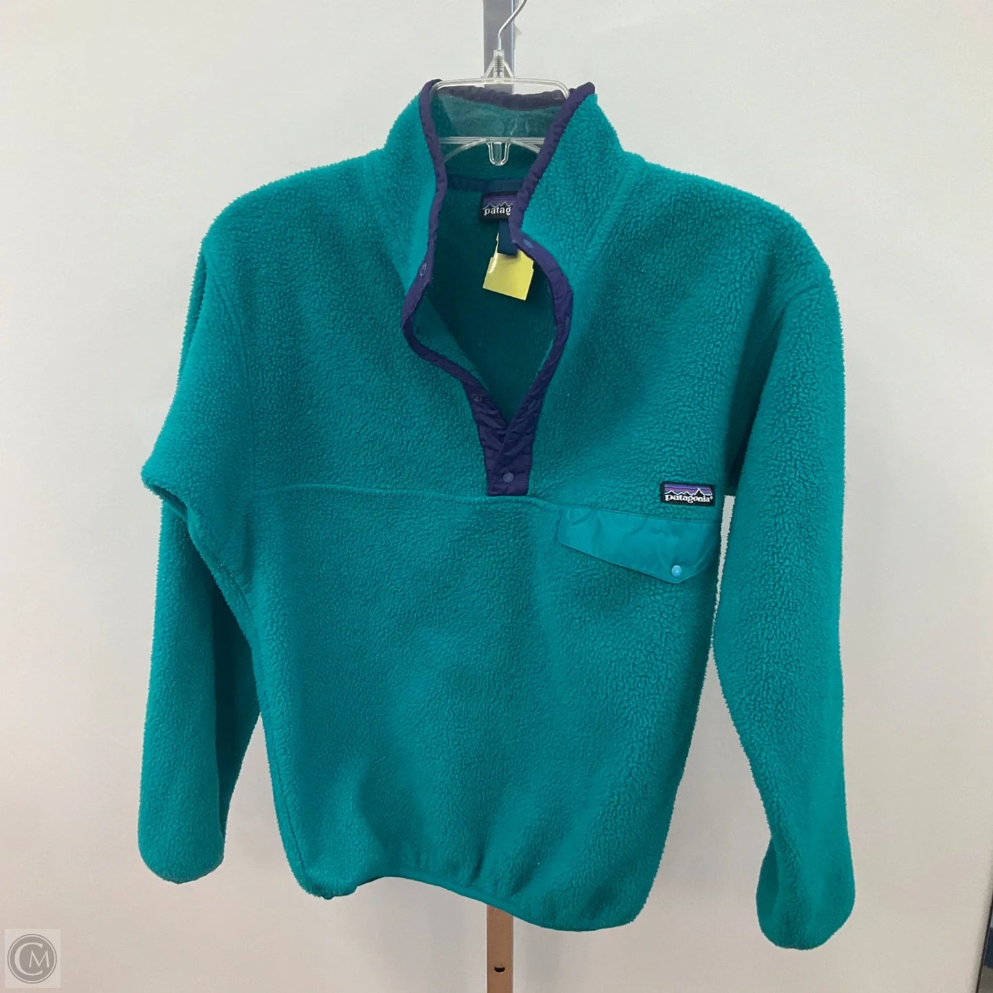 Jacket Fleece By Patagonia In Teal, Size: Xs