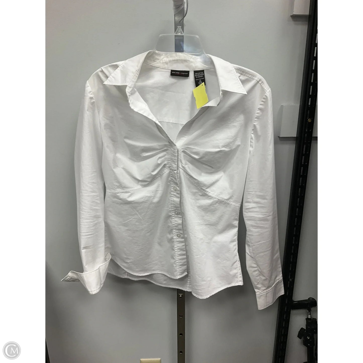 Top Long Sleeve By New York And Co In White, Size: L