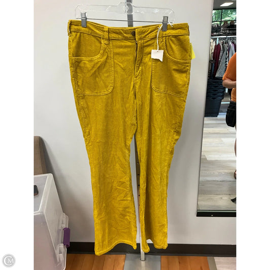 Pants Corduroy By Pilcro In Yellow, Size: 14