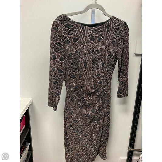 Dress Party Short By Anne Klein In Black & Brown, Size: 2