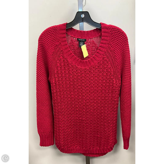 Sweater By Calvin Klein In Red, Size: L