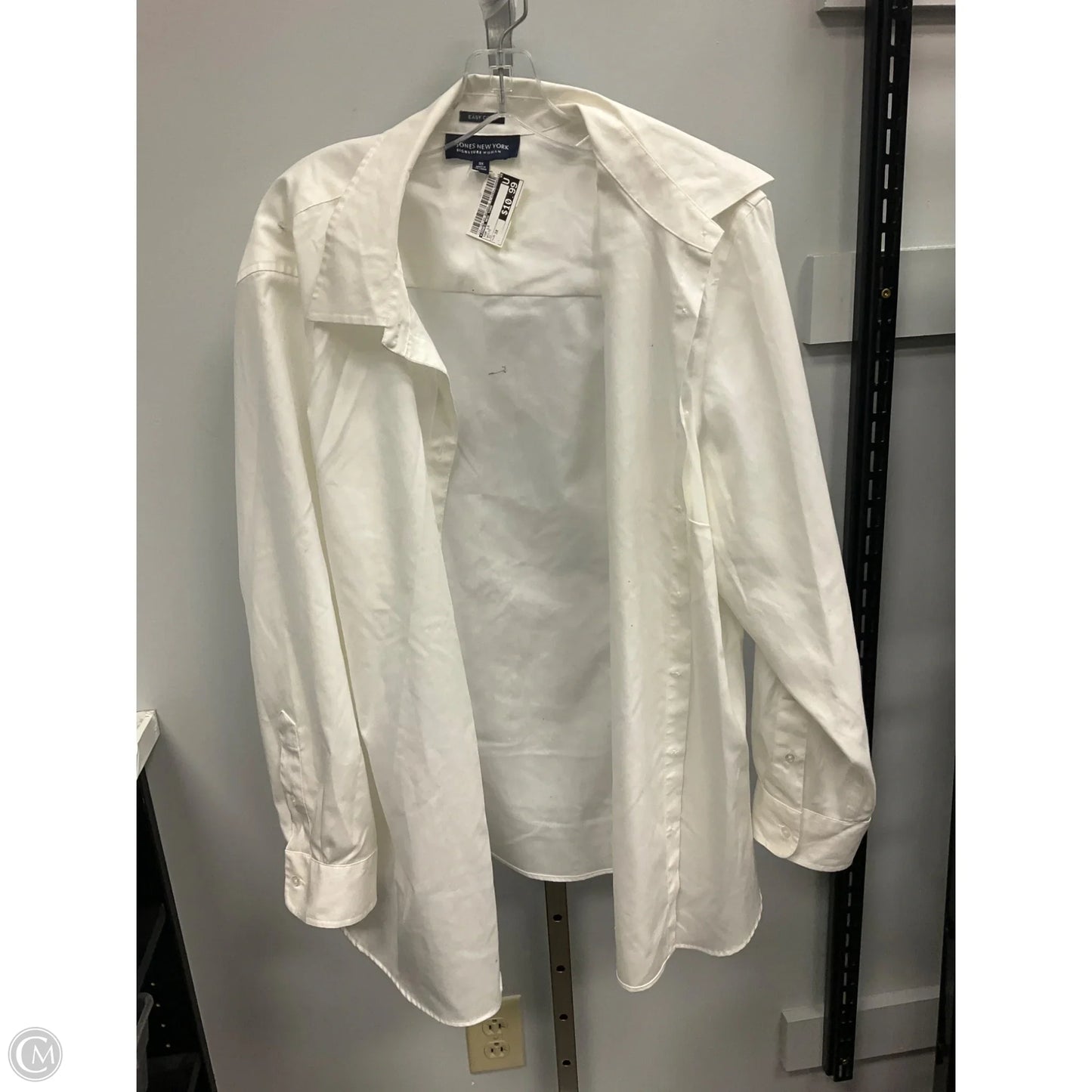 Top Long Sleeve By Jones New York In White, Size: 3x