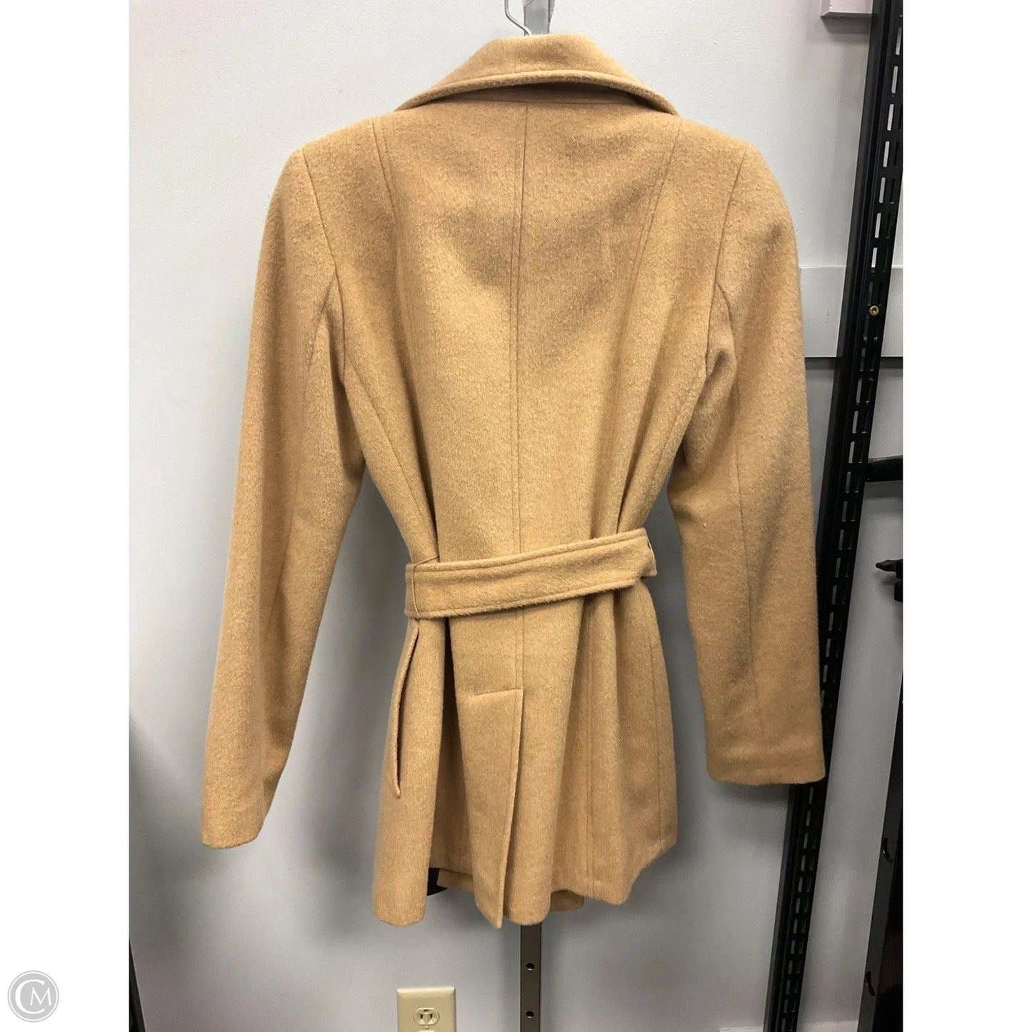 Coat Peacoat By Calvin Klein In Tan, Size: 0