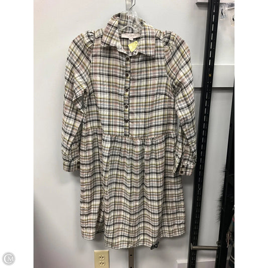 Dress Casual Short By Loft In Plaid Pattern, Size: Xxsp