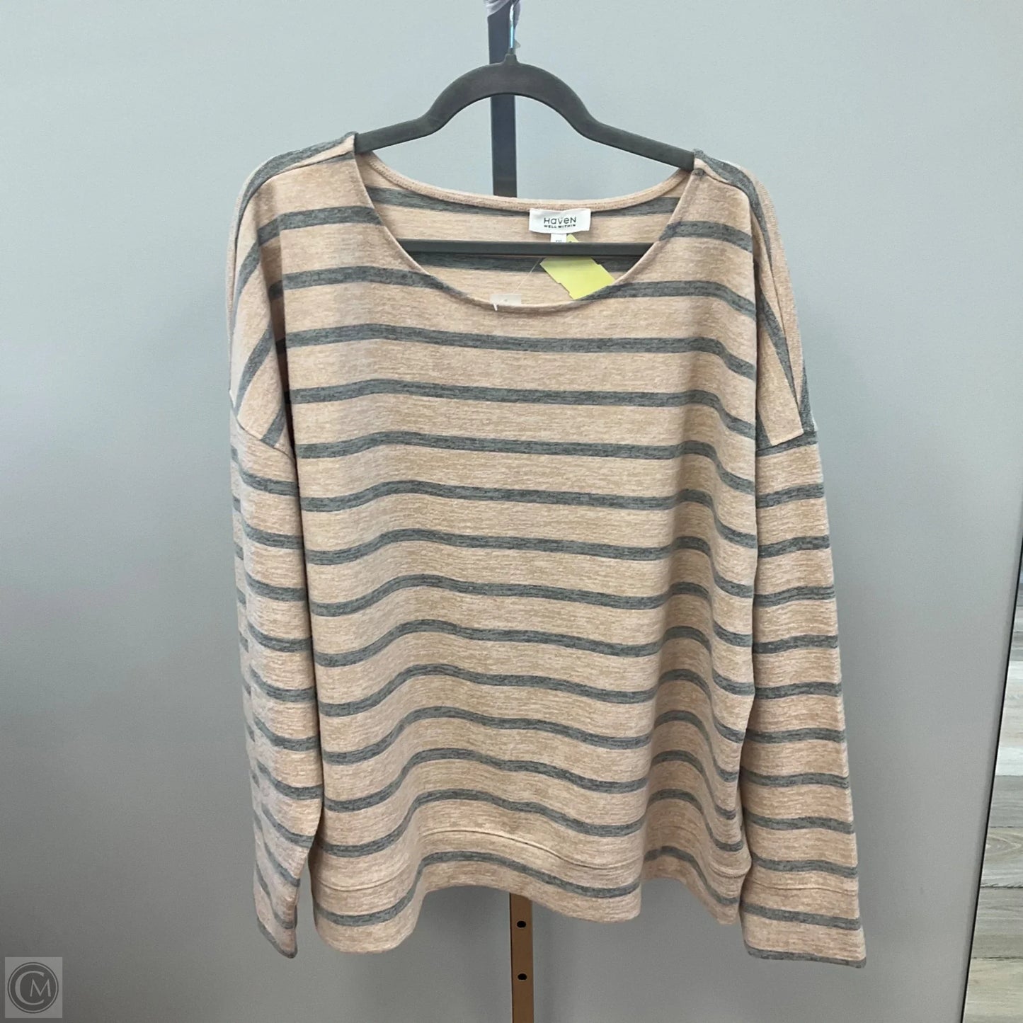 Top Long Sleeve By Haven In Striped Pattern, Size: Xxl
