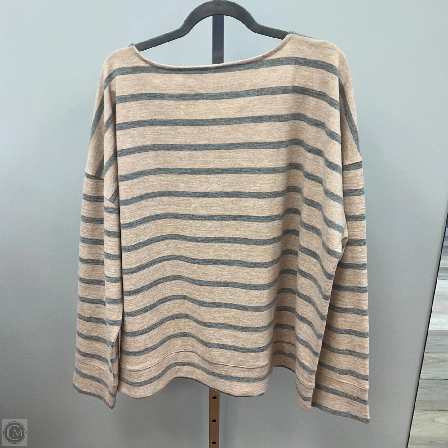 Top Long Sleeve By Haven In Striped Pattern, Size: Xxl
