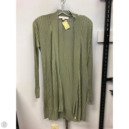 Sweater Cardigan By Loft In Green, Size: S