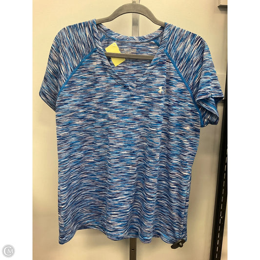 Athletic Top Short Sleeve By Under Armour In Blue, Size: Xl
