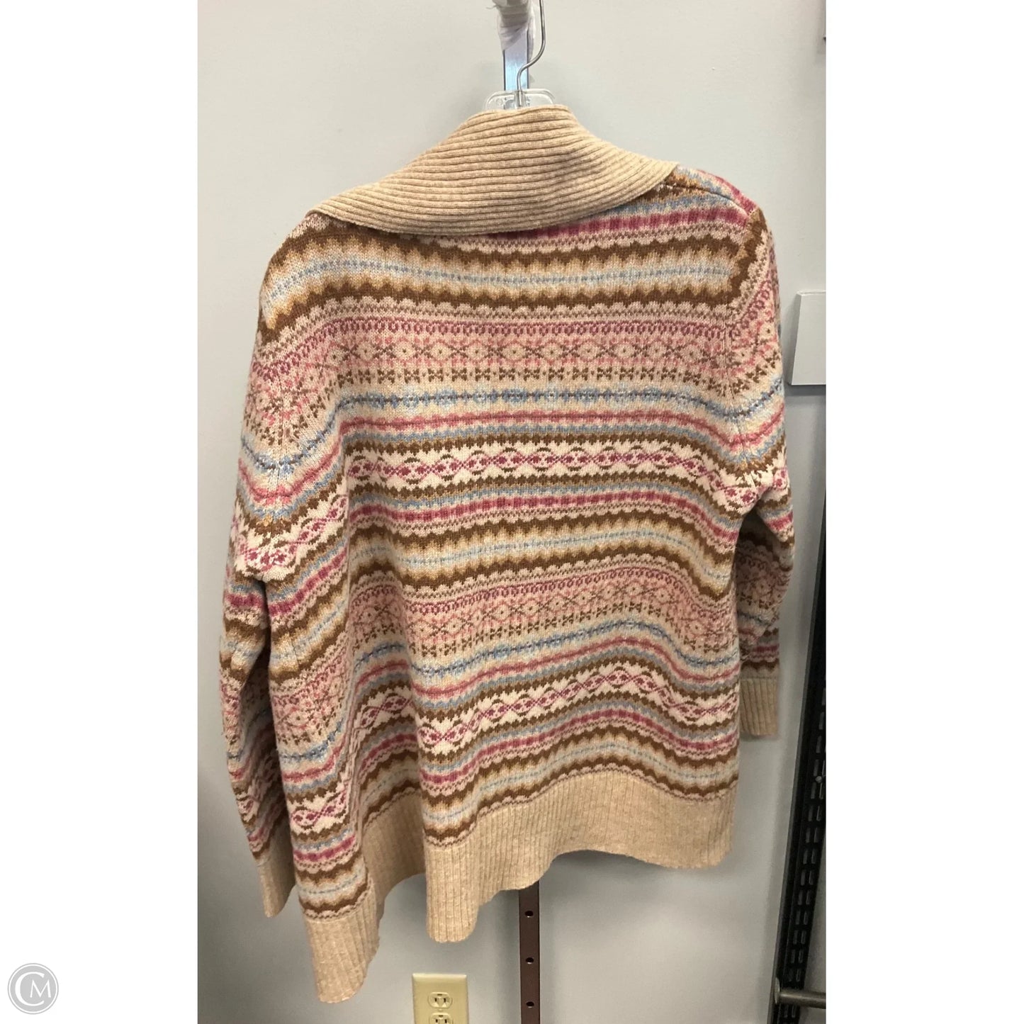 Sweater Cardigan By Eddie Bauer In Tan, Size: Xxl