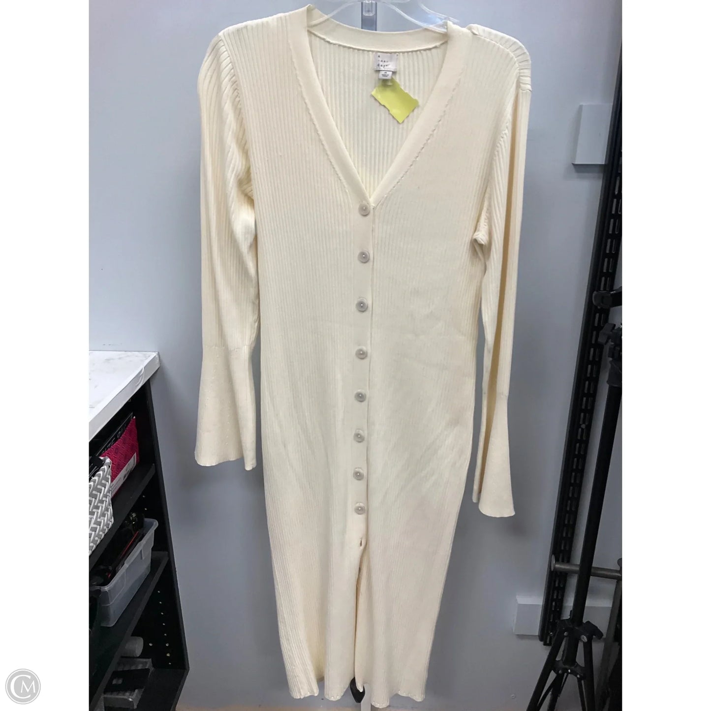Dress Sweater By A New Day In Cream, Size: M