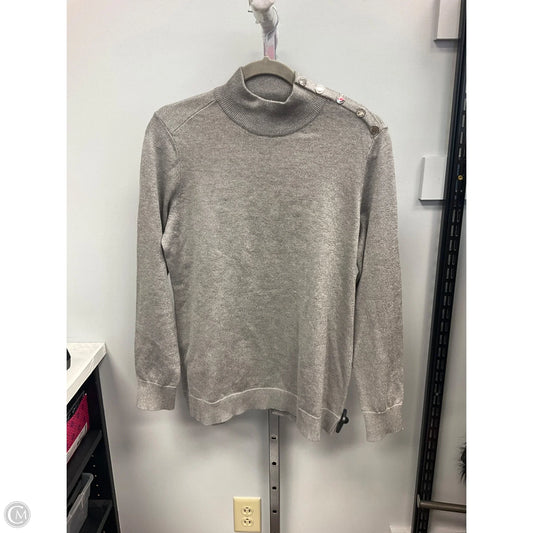 Sweater By Calvin Klein In Silver, Size: M