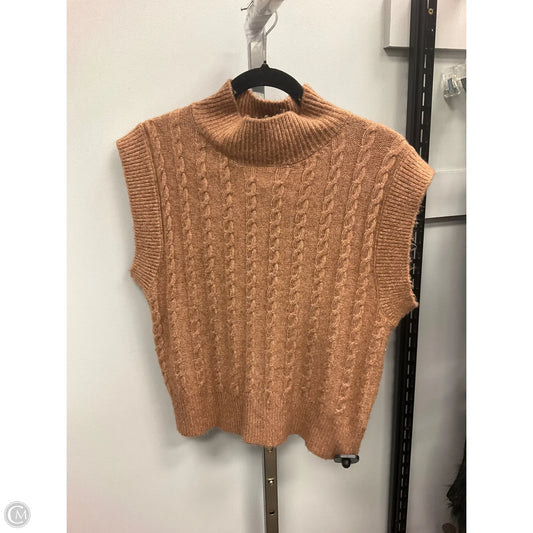 Vest Sweater By Cupcakes And Cashmere In Brown, Size: Xs