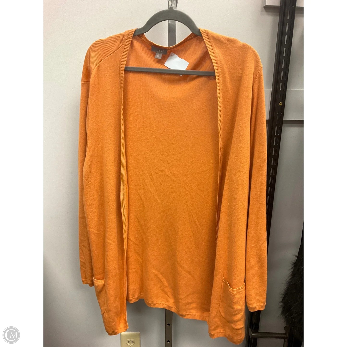 Sweater Cardigan By J. Jill In Orange, Size: L