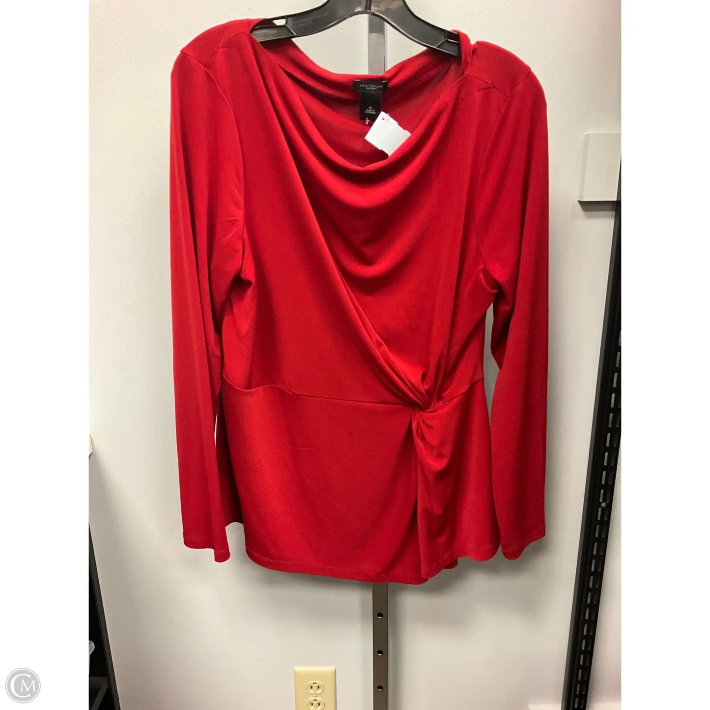 Top Long Sleeve By Ann Taylor In Red, Size: Xl