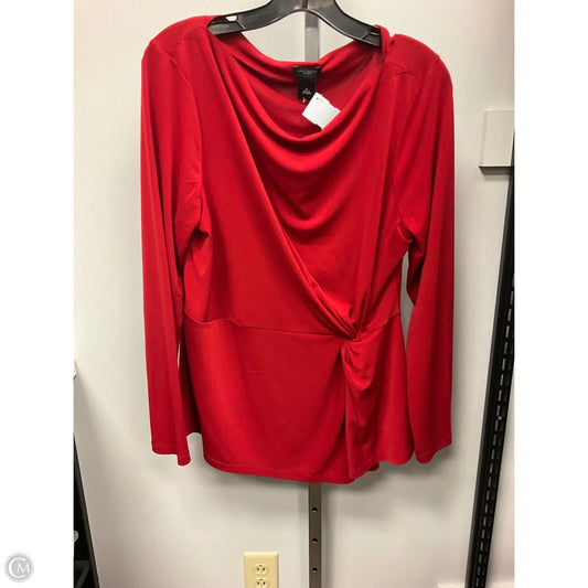 Top Long Sleeve By Ann Taylor In Red, Size: Xl