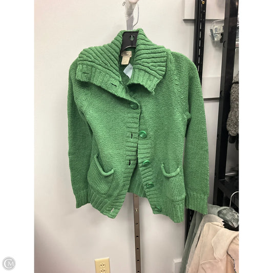 Sweater Cardigan By L.l. Bean In Green, Size: S
