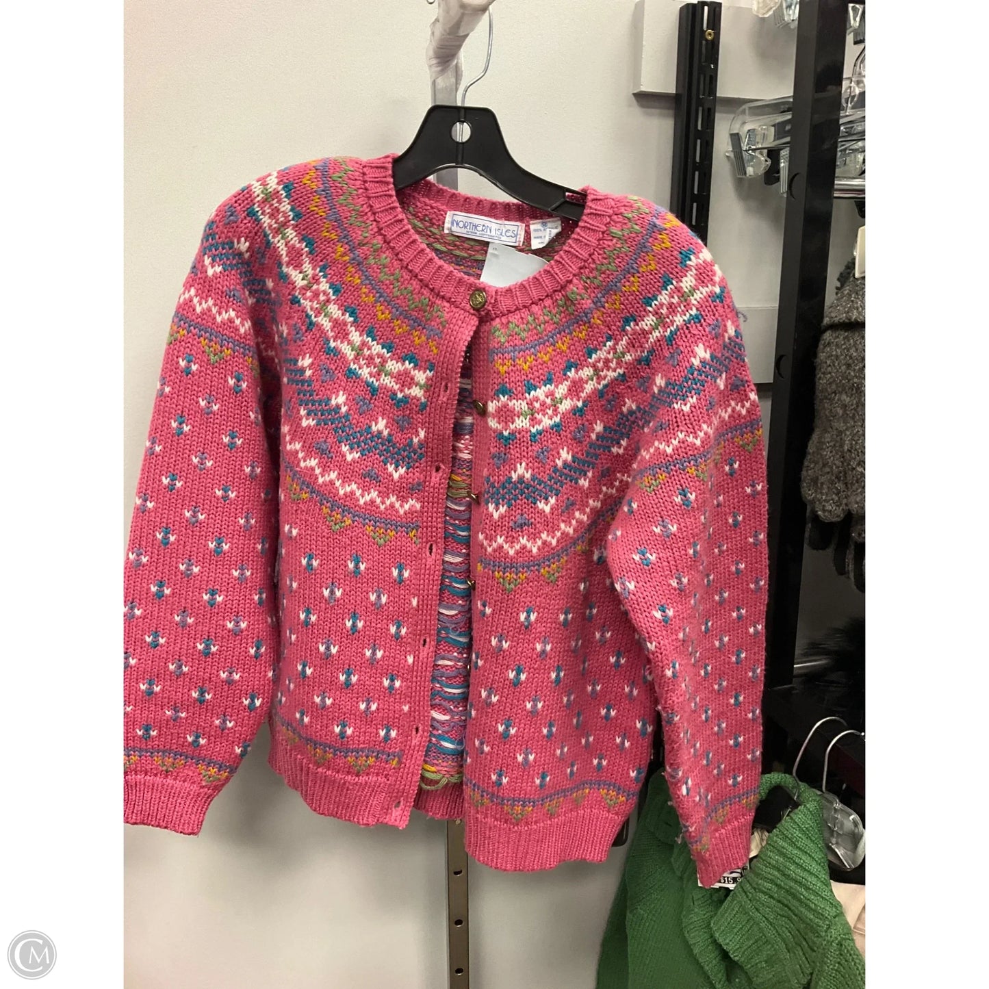 Sweater Cardigan By Northern Isles In Pink, Size: M