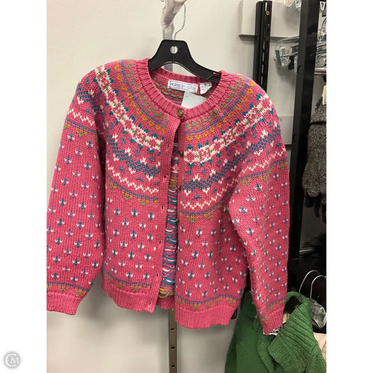 Sweater Cardigan By Northern Isles In Pink, Size: M