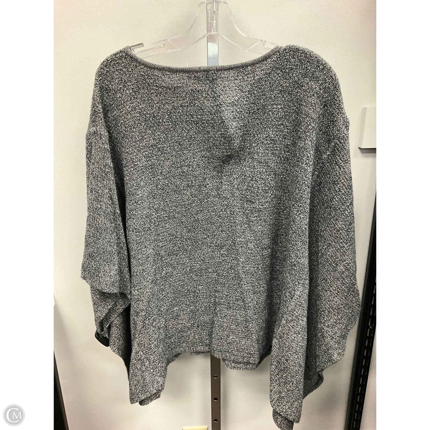 Poncho By Loft In Black & White, Size: S