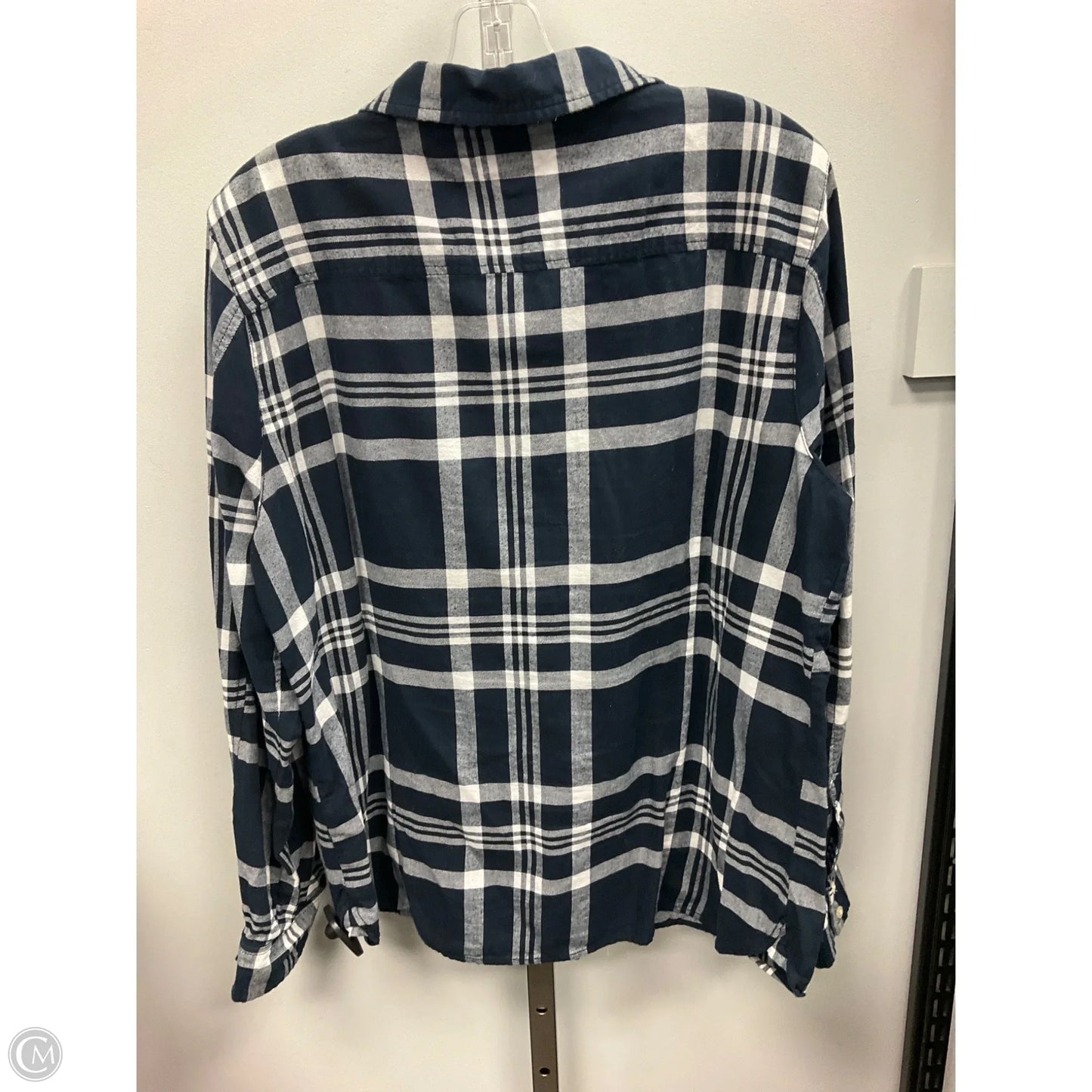 Top Long Sleeve By Tommy Hilfiger In Plaid Pattern, Size: Xl