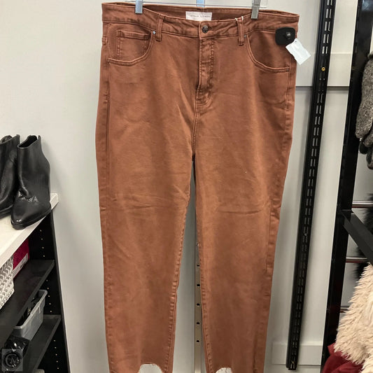 Jeans Wide Leg By Risen In Brown, Size: 3x