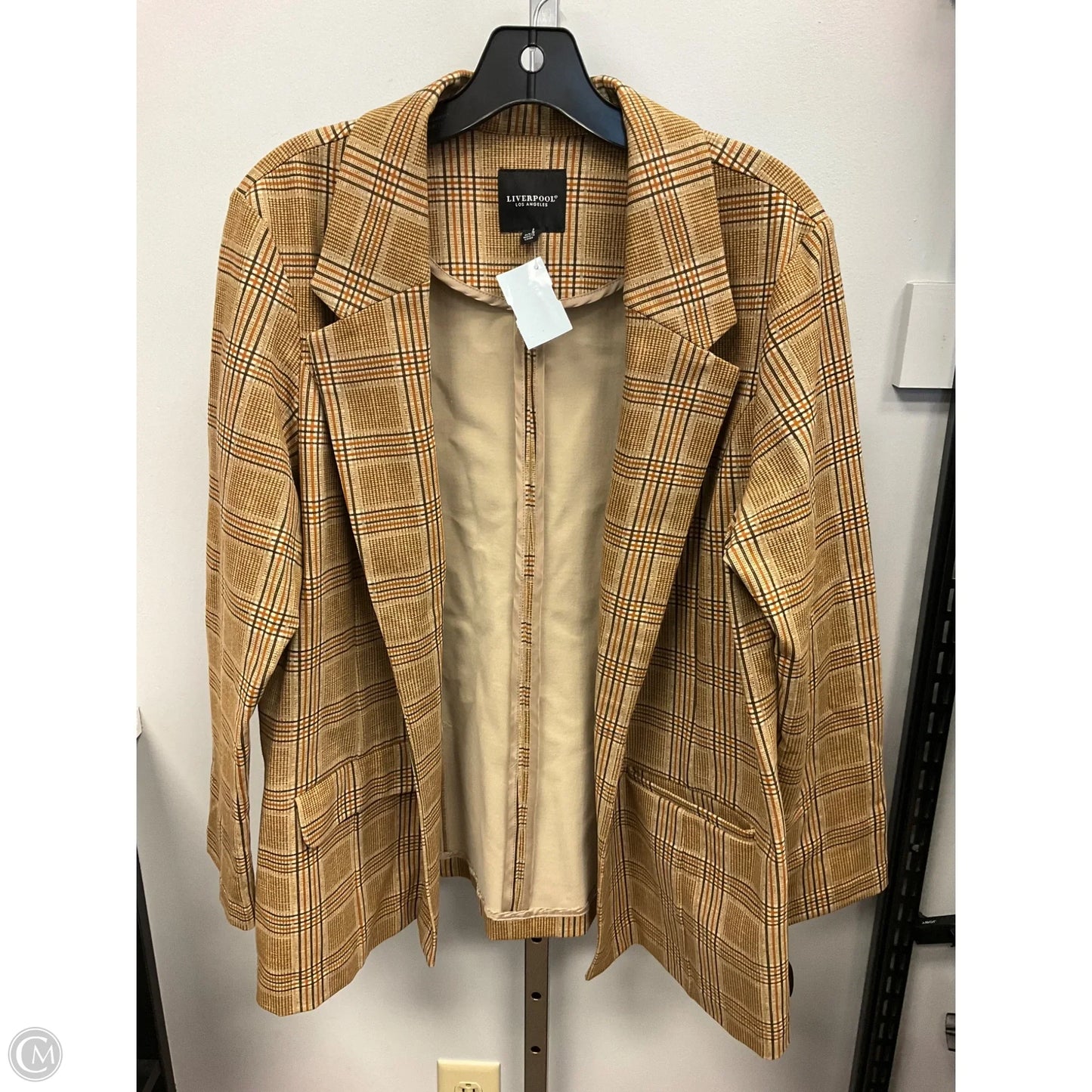 Blazer By Liverpool In Plaid Pattern, Size: Xl