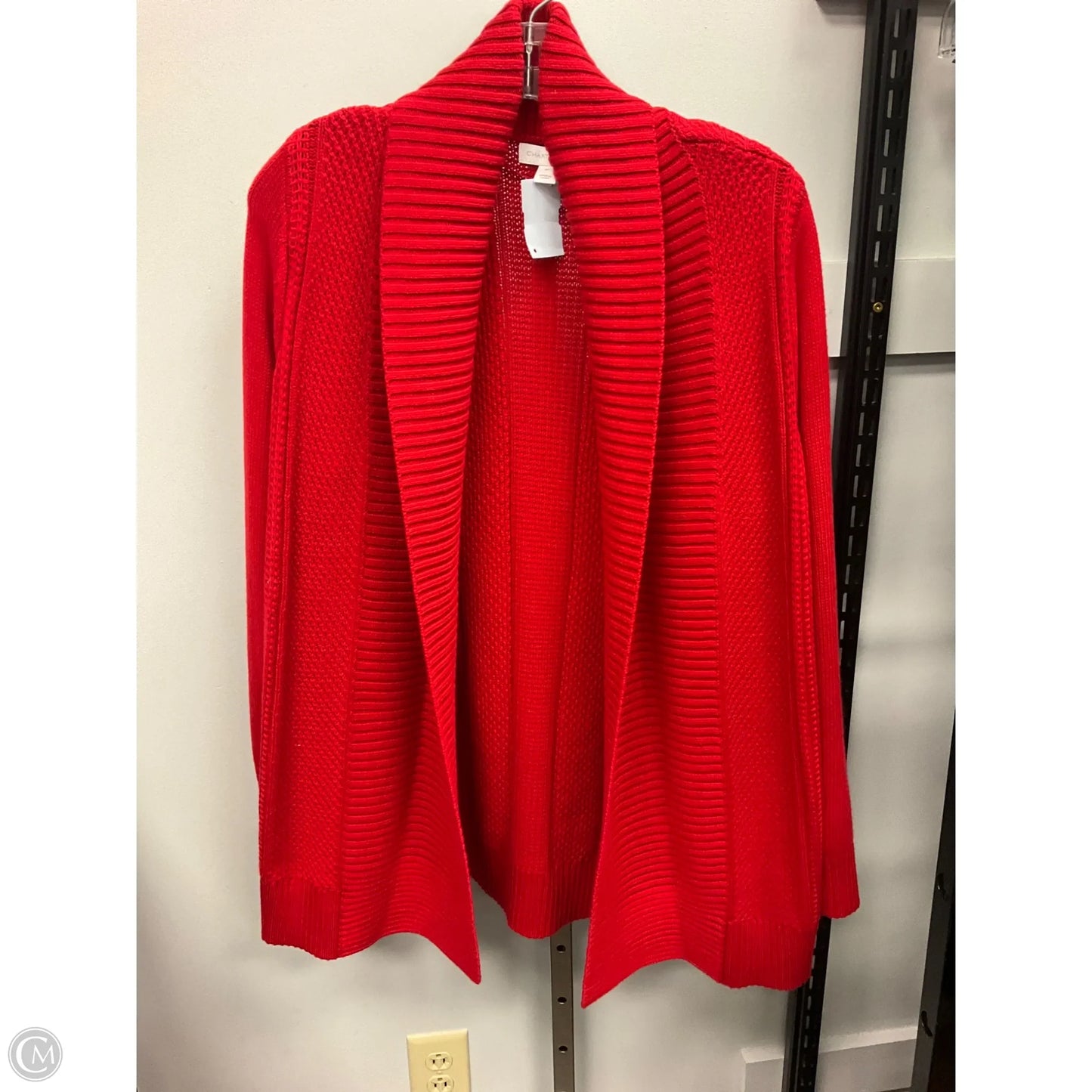 Sweater Cardigan By Charter Club In Red, Size: M