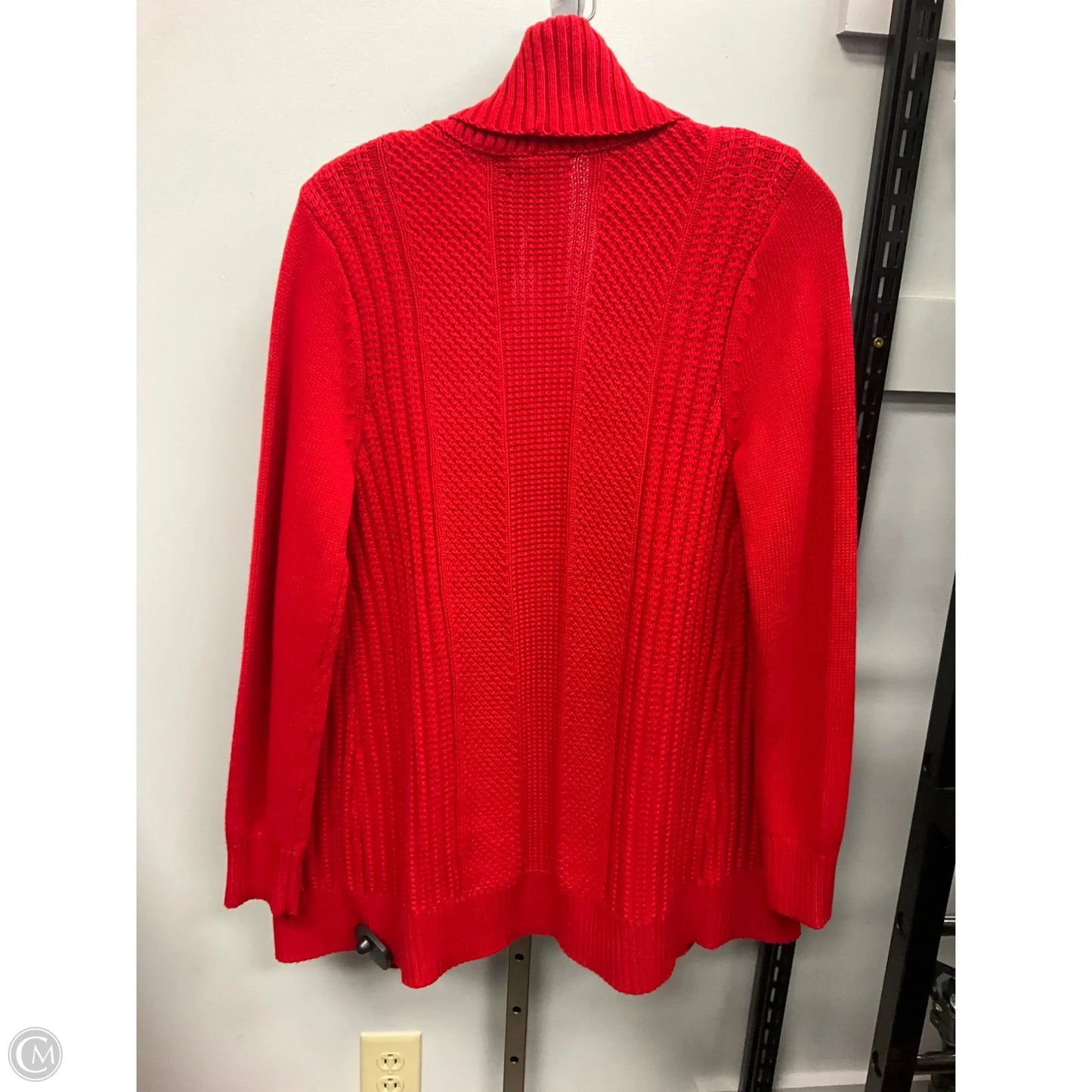 Sweater Cardigan By Charter Club In Red, Size: M