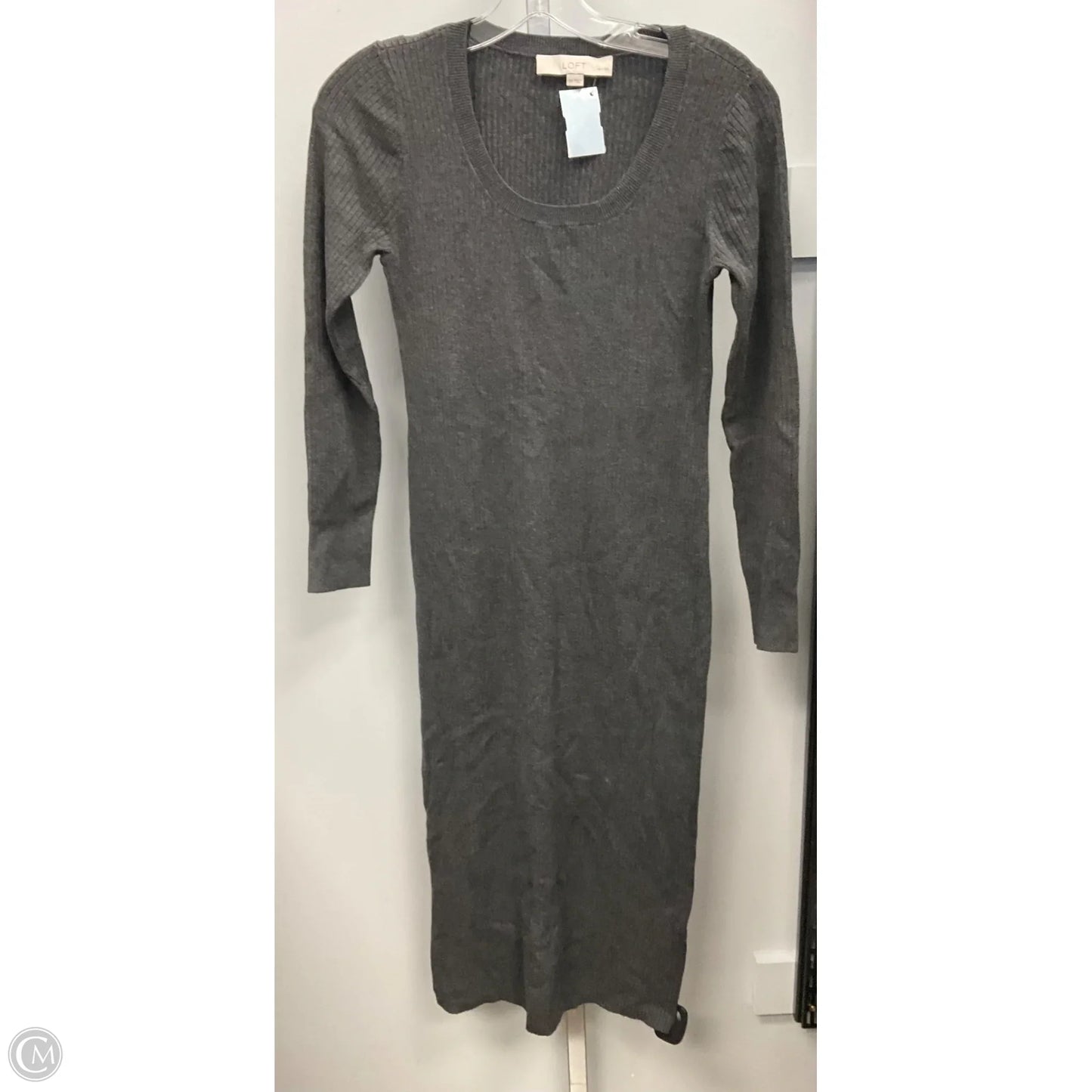Dress Sweater By Logg In Grey, Size: S