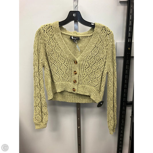 Sweater Cardigan By Lulus In Chartreuse, Size: M