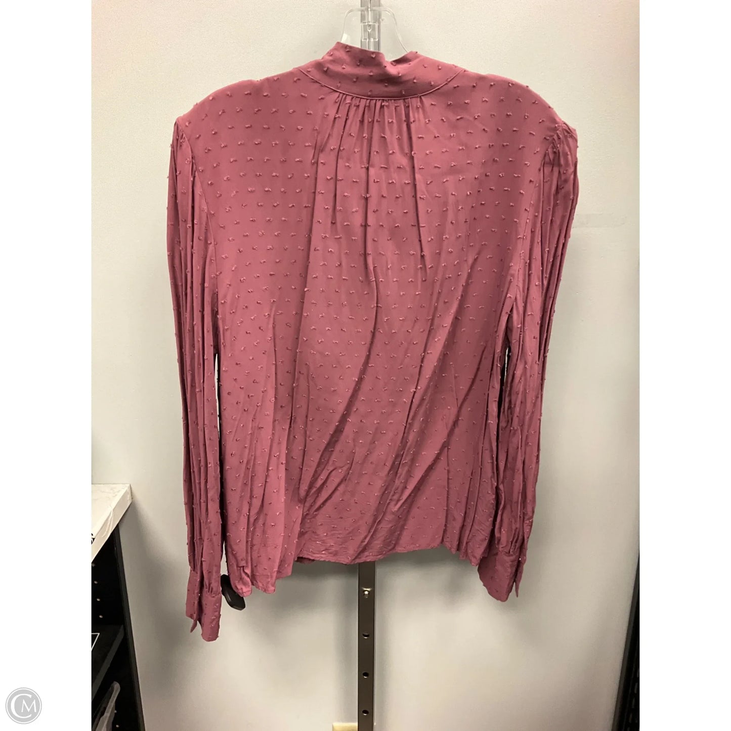 Blouse Long Sleeve By A New Day In Mauve, Size: Xl